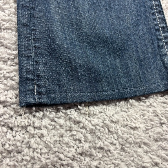 Seven Jeans Womens 8 Boot Cut Denim Embroidered Casual Basic Whiskering Party - Picture 5 of 5